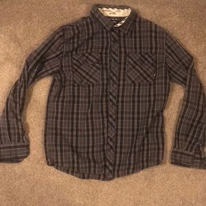 Vans Men’s Button Up Shirt - Grey